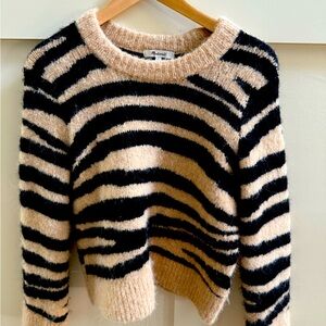 Black and Cream Striped Sweater